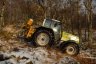  - This outfit belongs to Rab Robertson from Rannoch Moor deep in the heart of the Scottish Highlands. Notice how the post driver is very close coupled to the tractor. This aids safety and stability.